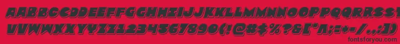 Zounderkitepunchital Font – Black Fonts on Red Background