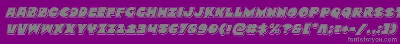 Zounderkitepunchital-Schriftart – Graue Schriften auf violettem Hintergrund