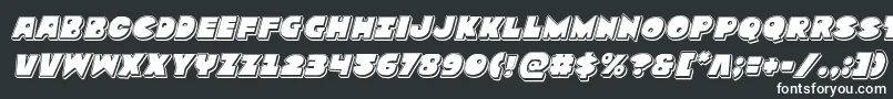 Zounderkitepunchital Font – White Fonts on Black Background