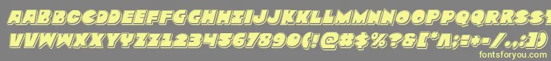 Zounderkitepunchital Font – Yellow Fonts on Gray Background