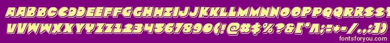 Zounderkitepunchital Font – Yellow Fonts on Purple Background