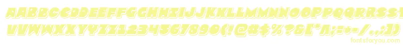 Zounderkitepunchital Font – Yellow Fonts on White Background