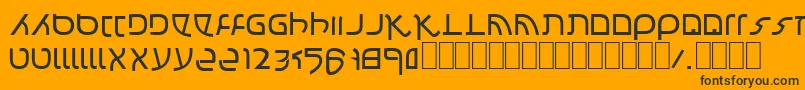 Confusion Font – Black Fonts on Orange Background