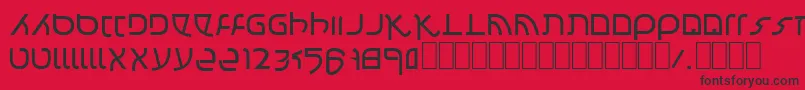 Confusion Font – Black Fonts on Red Background