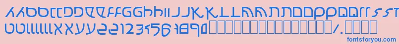 Confusion Font – Blue Fonts on Pink Background