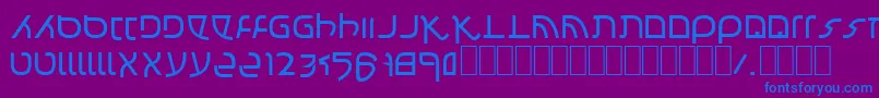 Confusion Font – Blue Fonts on Purple Background