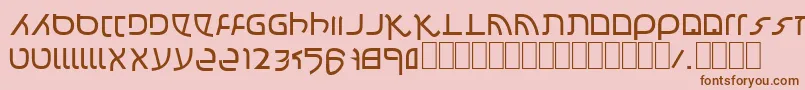Confusion Font – Brown Fonts on Pink Background