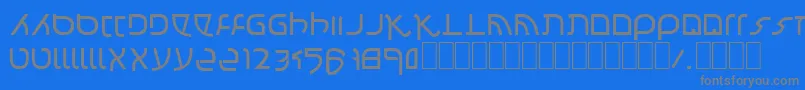 Confusion Font – Gray Fonts on Blue Background