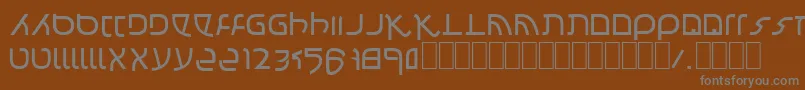 フォントConfusion – 茶色の背景に灰色の文字