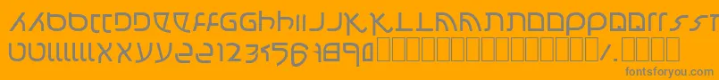 Confusion Font – Gray Fonts on Orange Background