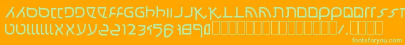 Confusion Font – Green Fonts on Orange Background