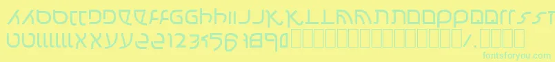 Confusion Font – Green Fonts on Yellow Background