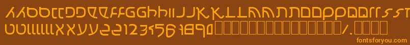 Шрифт Confusion – оранжевые шрифты на коричневом фоне
