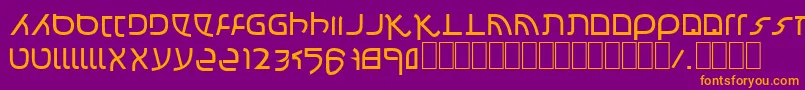 Confusion Font – Orange Fonts on Purple Background