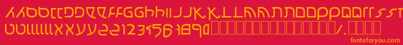 Confusion Font – Orange Fonts on Red Background