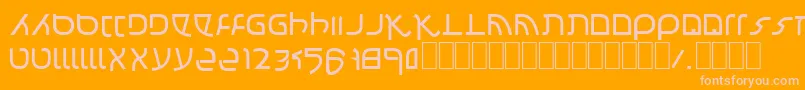 Confusion Font – Pink Fonts on Orange Background