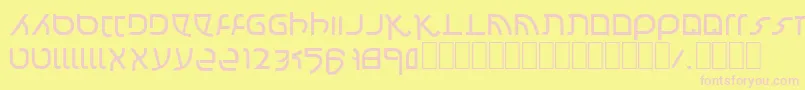 Confusion Font – Pink Fonts on Yellow Background