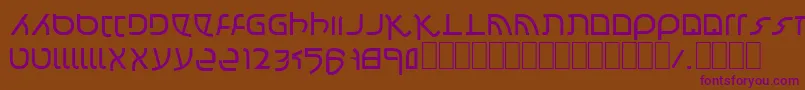 Confusion Font – Purple Fonts on Brown Background