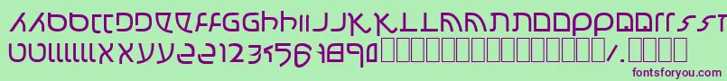 Confusion Font – Purple Fonts on Green Background