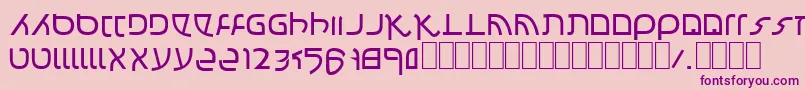 Confusion Font – Purple Fonts on Pink Background