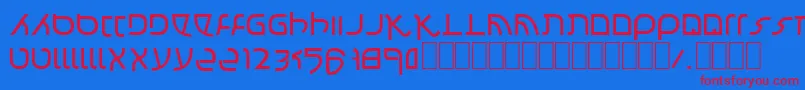 Confusion Font – Red Fonts on Blue Background