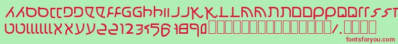 Confusion Font – Red Fonts on Green Background