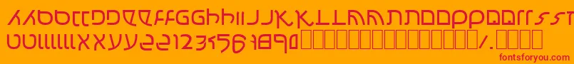 Confusion Font – Red Fonts on Orange Background