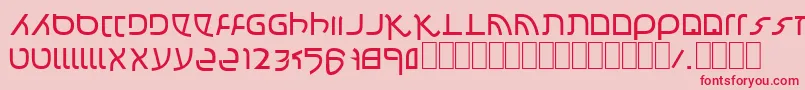 Confusion Font – Red Fonts on Pink Background