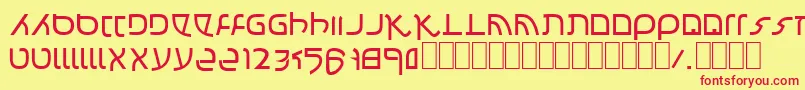 Confusion Font – Red Fonts on Yellow Background