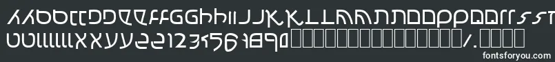 フォントConfusion – 黒い背景に白い文字