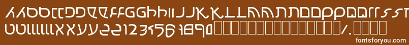 Confusion Font – White Fonts on Brown Background