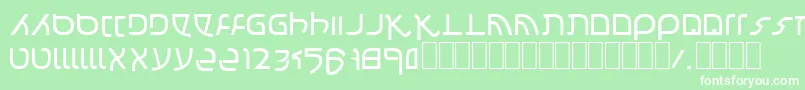 Confusion Font – White Fonts on Green Background