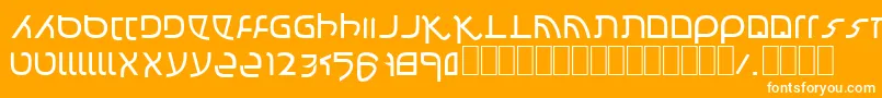 Confusion Font – White Fonts on Orange Background