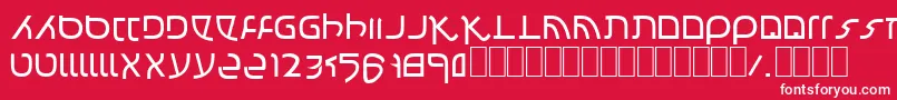 Confusion Font – White Fonts on Red Background