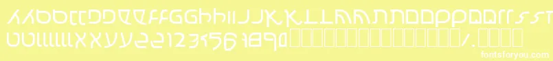 Confusion Font – White Fonts on Yellow Background