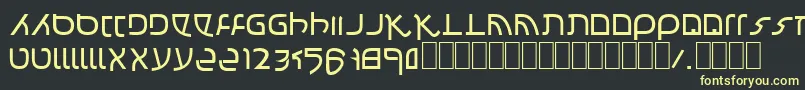 Confusion Font – Yellow Fonts on Black Background