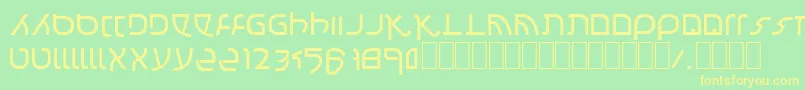 Confusion Font – Yellow Fonts on Green Background
