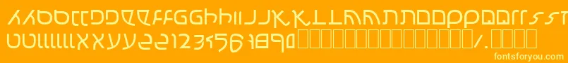 Confusion Font – Yellow Fonts on Orange Background