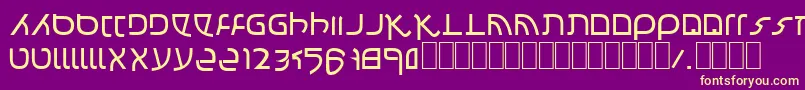 Confusion Font – Yellow Fonts on Purple Background