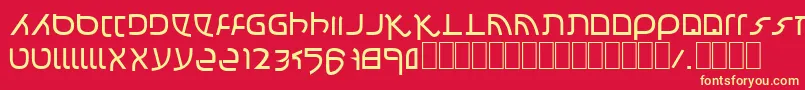 Confusion Font – Yellow Fonts on Red Background