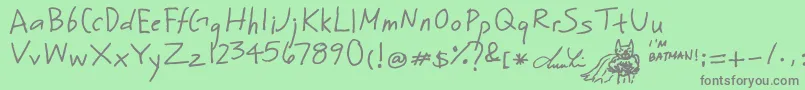 More about Simplylin Font Simplylin Font – Gray Fonts on Green Background