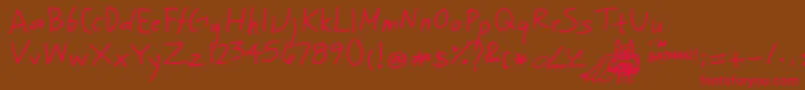 Simplylin Font – Red Fonts on Brown Background