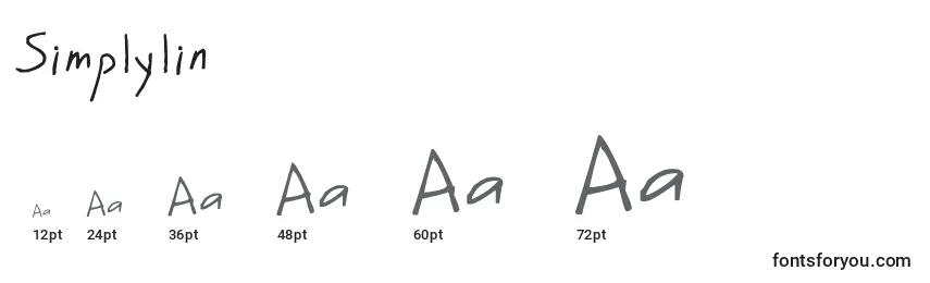 Simplylin Font Sizes