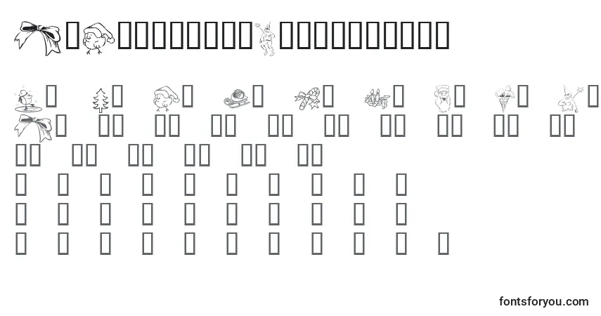Czcionka KrChristmasJewels20053 – alfabet, cyfry, specjalne znaki