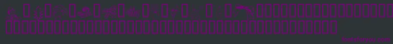 Шрифт KrChristmasJewels20053 – фиолетовые шрифты на чёрном фоне
