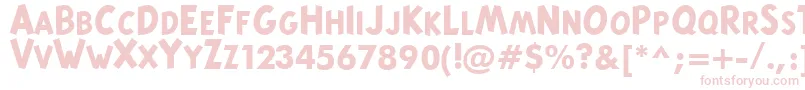 TintinMajusculesBold Font – Pink Fonts on White Background