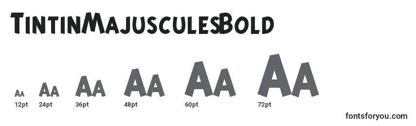Размеры шрифта TintinMajusculesBold
