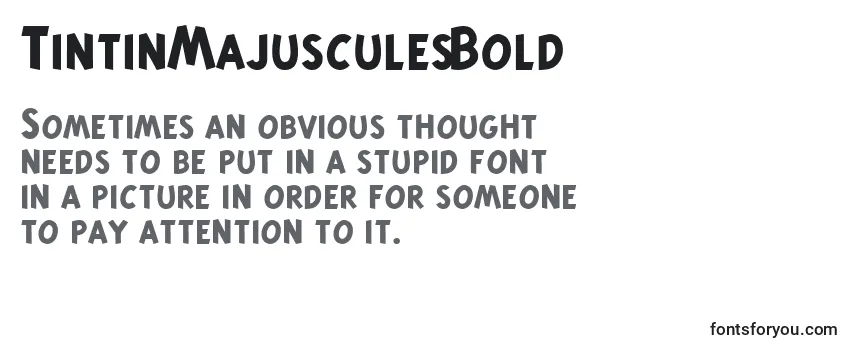 Review of the TintinMajusculesBold Font