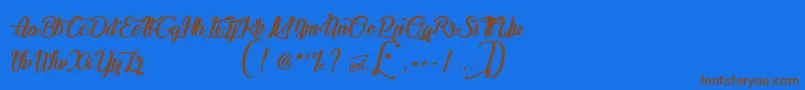 ChampionShipmate Font – Brown Fonts on Blue Background