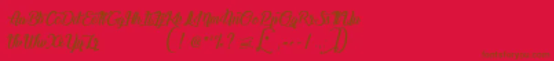 ChampionShipmate Font – Brown Fonts on Red Background